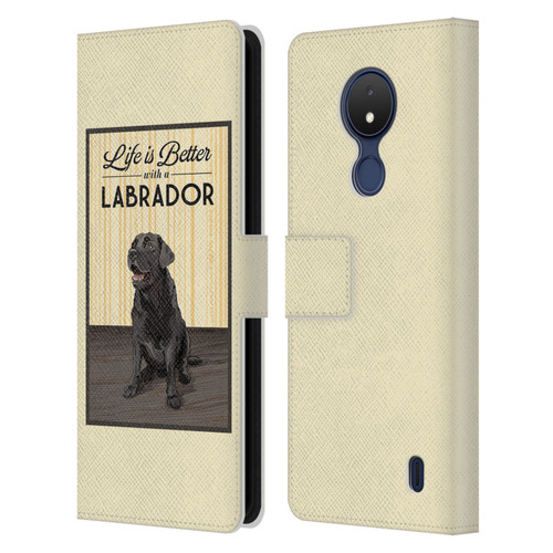 Lantern Press Dog Collection Labrador Leather Book Wallet Case Cover For Nokia C21