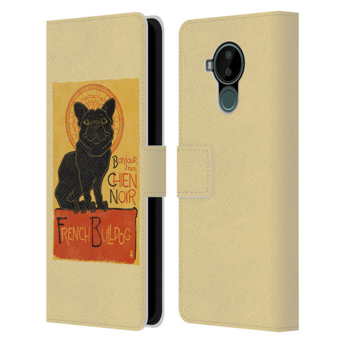 Lantern Press Dog Collection French Bulldog Leather Book Wallet Case Cover For Nokia C30