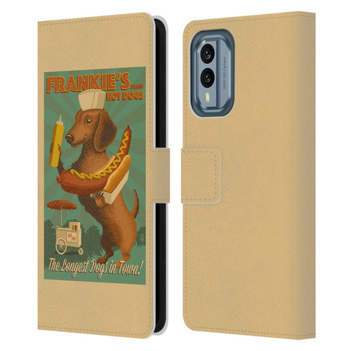 Lantern Press Dog Collection Frankie's Leather Book Wallet Case Cover For Nokia X30