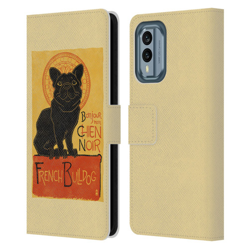 Lantern Press Dog Collection French Bulldog Leather Book Wallet Case Cover For Nokia X30