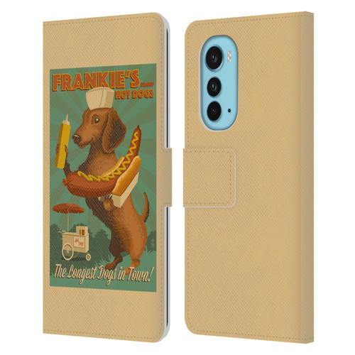 Lantern Press Dog Collection Frankie's Leather Book Wallet Case Cover For Motorola Edge (2022)
