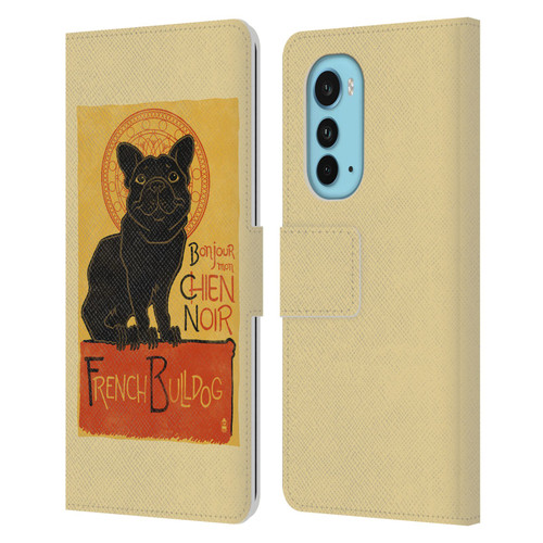 Lantern Press Dog Collection French Bulldog Leather Book Wallet Case Cover For Motorola Edge (2022)