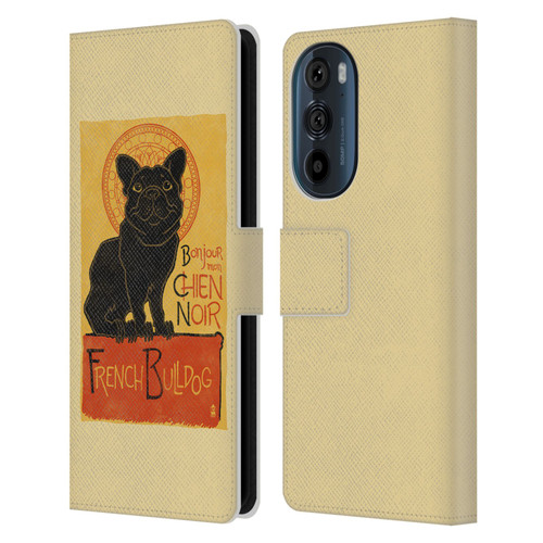 Lantern Press Dog Collection French Bulldog Leather Book Wallet Case Cover For Motorola Edge 30