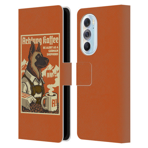 Lantern Press Dog Collection German Sheperd Leather Book Wallet Case Cover For Motorola Edge X30