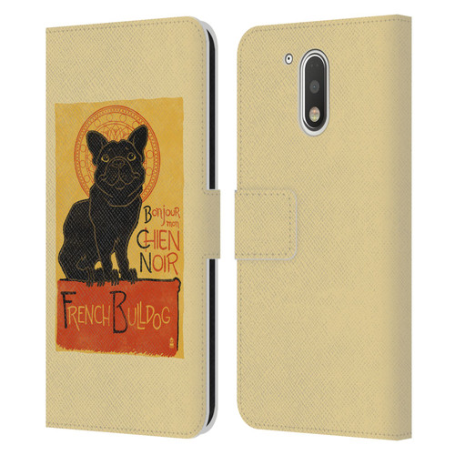 Lantern Press Dog Collection French Bulldog Leather Book Wallet Case Cover For Motorola Moto G41