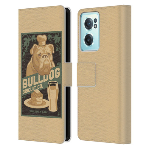 Lantern Press Dog Collection Bulldog Leather Book Wallet Case Cover For OnePlus Nord CE 2 5G