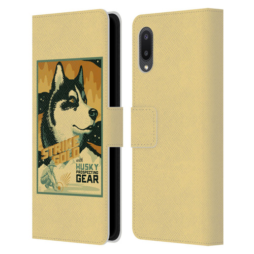 Lantern Press Dog Collection Husky Leather Book Wallet Case Cover For Samsung Galaxy A02/M02 (2021)