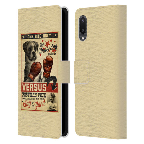 Lantern Press Dog Collection Versus Leather Book Wallet Case Cover For Samsung Galaxy A02/M02 (2021)