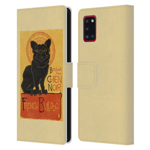 Lantern Press Dog Collection French Bulldog Leather Book Wallet Case Cover For Samsung Galaxy A31 (2020)