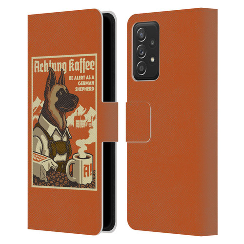 Lantern Press Dog Collection German Sheperd Leather Book Wallet Case Cover For Samsung Galaxy A52 / A52s / 5G (2021)