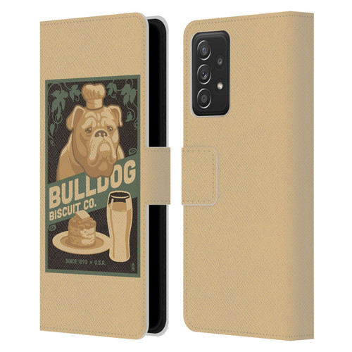 Lantern Press Dog Collection Bulldog Leather Book Wallet Case Cover For Samsung Galaxy A53 5G (2022)