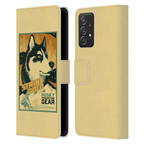 Lantern Press Dog Collection Husky Leather Book Wallet Case Cover For Samsung Galaxy A53 5G (2022)