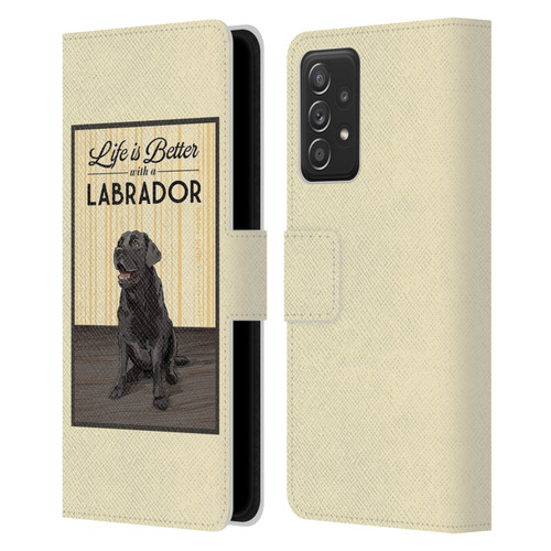 Lantern Press Dog Collection Labrador Leather Book Wallet Case Cover For Samsung Galaxy A53 5G (2022)