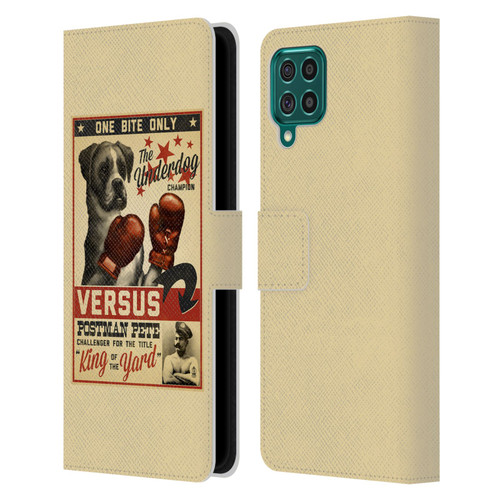 Lantern Press Dog Collection Versus Leather Book Wallet Case Cover For Samsung Galaxy F62 (2021)