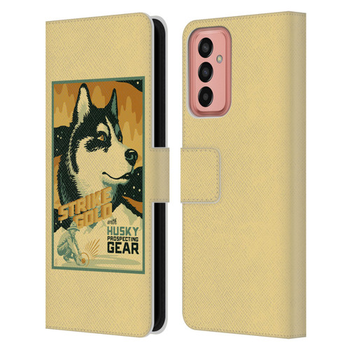 Lantern Press Dog Collection Husky Leather Book Wallet Case Cover For Samsung Galaxy M13 (2022)