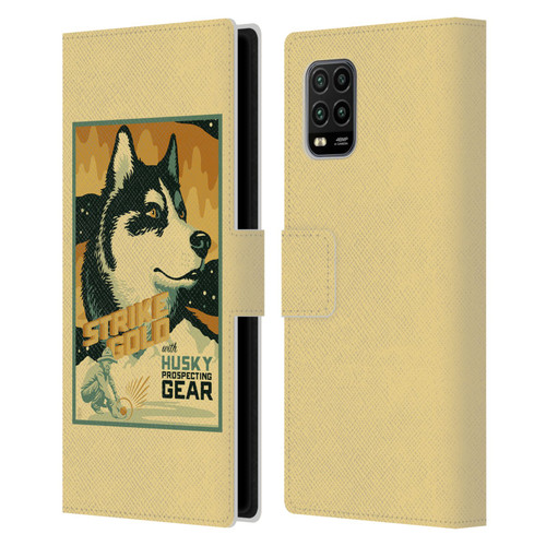 Lantern Press Dog Collection Husky Leather Book Wallet Case Cover For Xiaomi Mi 10 Lite 5G