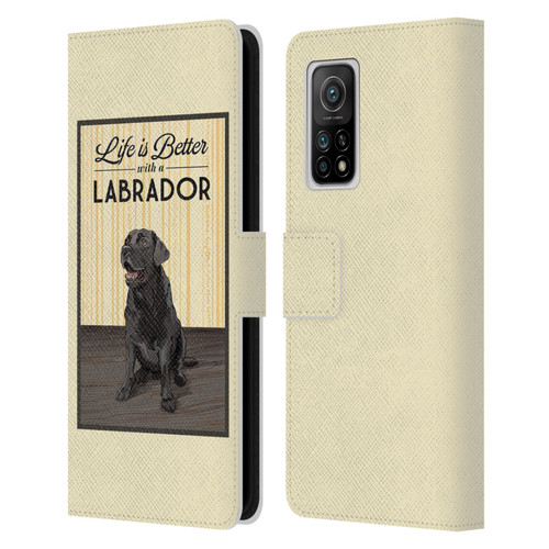 Lantern Press Dog Collection Labrador Leather Book Wallet Case Cover For Xiaomi Mi 10T 5G