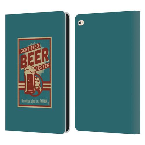 Lantern Press Man Cave Beer Tester Leather Book Wallet Case Cover For Apple iPad Air 2 (2014)