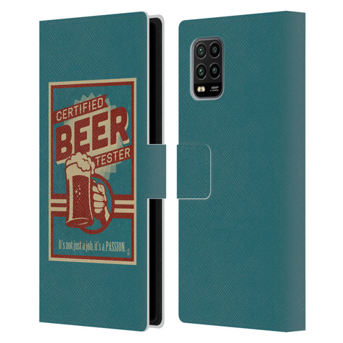 Lantern Press Man Cave Beer Tester Leather Book Wallet Case Cover For Xiaomi Mi 10 Lite 5G