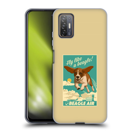 Lantern Press Dog Collection Fly Like A Beagle Soft Gel Case for HTC Desire 21 Pro 5G
