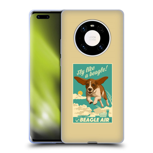 Lantern Press Dog Collection Fly Like A Beagle Soft Gel Case for Huawei Mate 40 Pro 5G