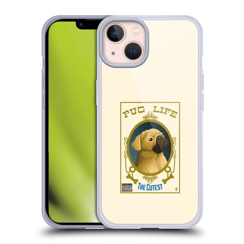 Lantern Press Dog Collection Pug Life Soft Gel Case for Apple iPhone 13