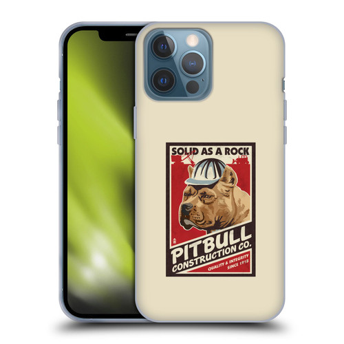 Lantern Press Dog Collection Pitbull Construction Soft Gel Case for Apple iPhone 13 Pro Max