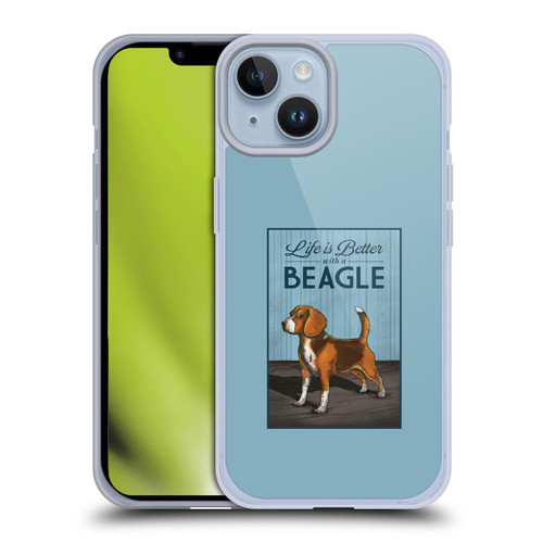 Lantern Press Dog Collection Beagle Soft Gel Case for Apple iPhone 14