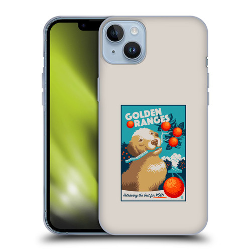Lantern Press Dog Collection Golden Oranges Soft Gel Case for Apple iPhone 14 Plus