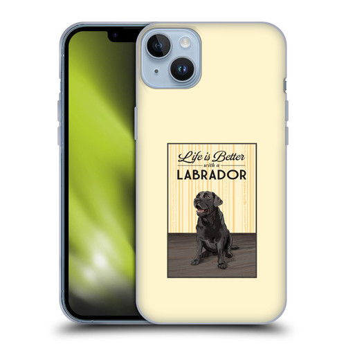 Lantern Press Dog Collection Labrador Soft Gel Case for Apple iPhone 14 Plus