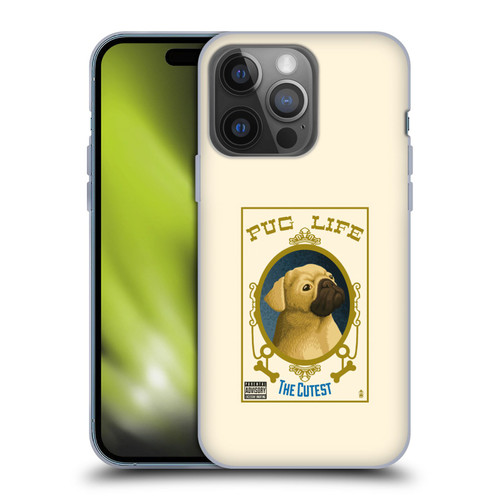 Lantern Press Dog Collection Pug Life Soft Gel Case for Apple iPhone 14 Pro