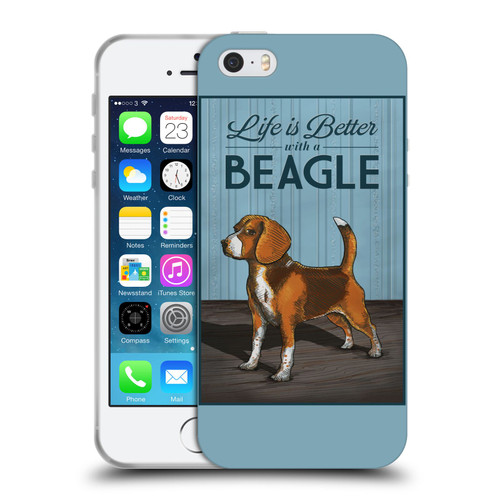 Lantern Press Dog Collection Beagle Soft Gel Case for Apple iPhone 5 / 5s / iPhone SE 2016