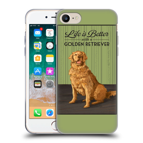 Lantern Press Dog Collection Life Is Better With A Golden Retriever Soft Gel Case for Apple iPhone 7 / 8 / SE 2020 & 2022