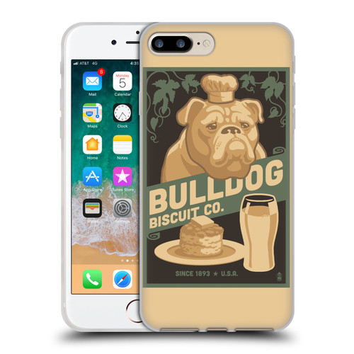 Lantern Press Dog Collection Bulldog Soft Gel Case for Apple iPhone 7 Plus / iPhone 8 Plus