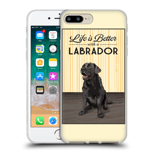 Lantern Press Dog Collection Labrador Soft Gel Case for Apple iPhone 7 Plus / iPhone 8 Plus