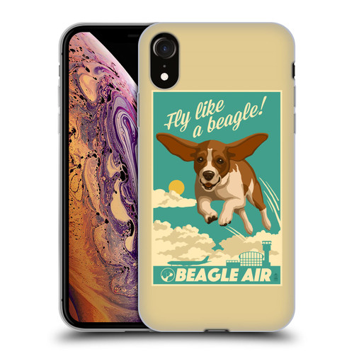 Lantern Press Dog Collection Fly Like A Beagle Soft Gel Case for Apple iPhone XR