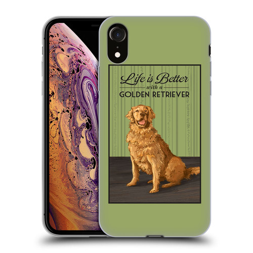 Lantern Press Dog Collection Life Is Better With A Golden Retriever Soft Gel Case for Apple iPhone XR