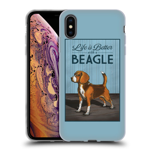 Lantern Press Dog Collection Beagle Soft Gel Case for Apple iPhone XS Max