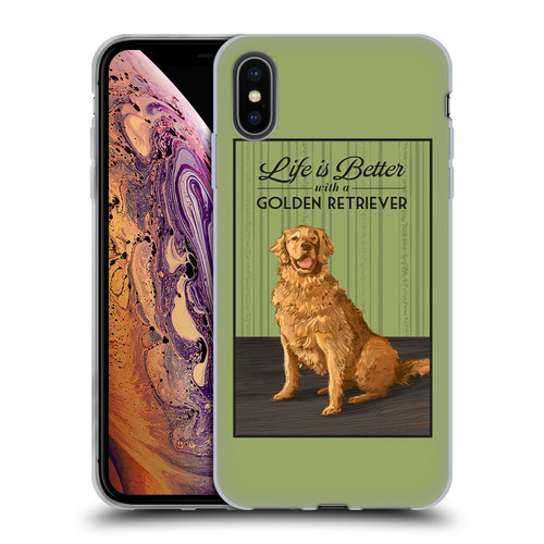 Lantern Press Dog Collection Life Is Better With A Golden Retriever Soft Gel Case for Apple iPhone XS Max