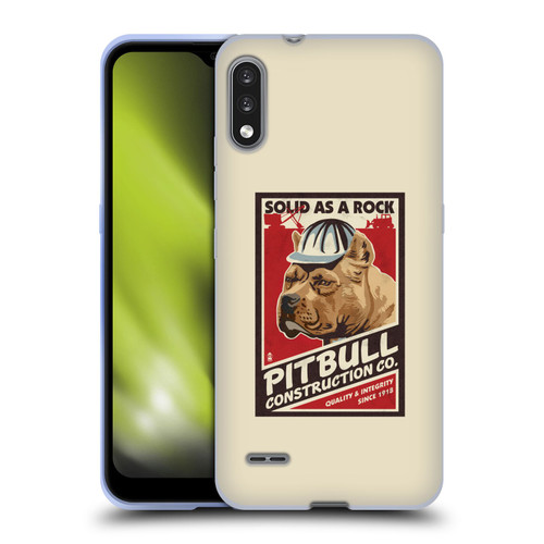 Lantern Press Dog Collection Pitbull Construction Soft Gel Case for LG K22