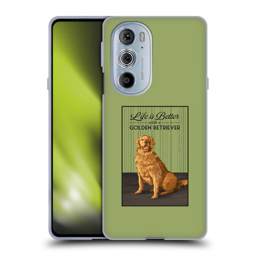 Lantern Press Dog Collection Life Is Better With A Golden Retriever Soft Gel Case for Motorola Edge X30