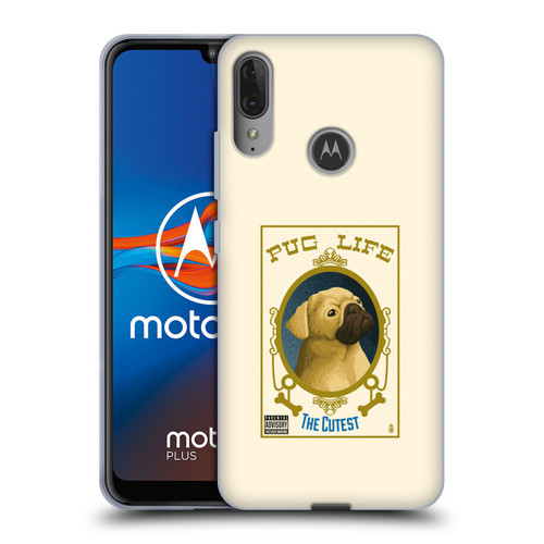 Lantern Press Dog Collection Pug Life Soft Gel Case for Motorola Moto E6 Plus