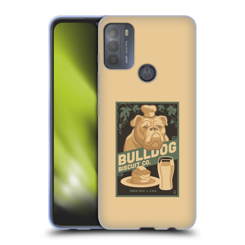 Lantern Press Dog Collection Bulldog Soft Gel Case for Motorola Moto G50