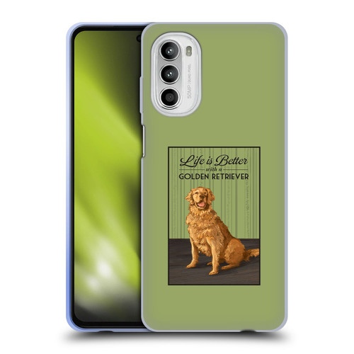 Lantern Press Dog Collection Life Is Better With A Golden Retriever Soft Gel Case for Motorola Moto G52