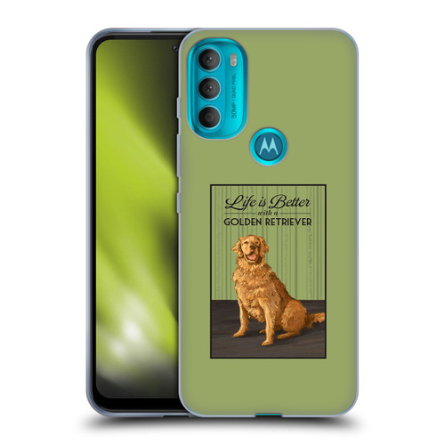 Lantern Press Dog Collection Life Is Better With A Golden Retriever Soft Gel Case for Motorola Moto G71 5G