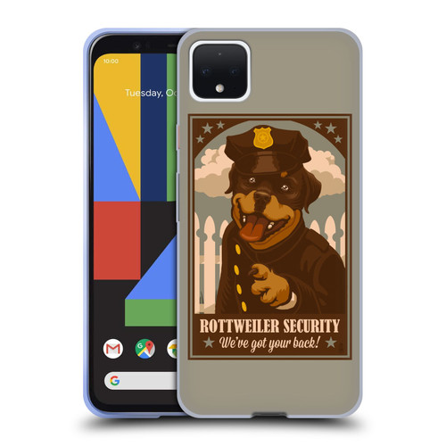 Lantern Press Dog Collection Rottweiller Security Soft Gel Case for Google Pixel 4 XL