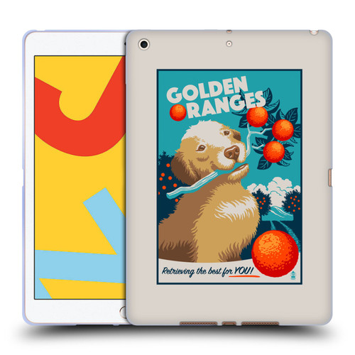 Lantern Press Dog Collection Golden Oranges Soft Gel Case for Apple iPad 10.2 2019/2020/2021