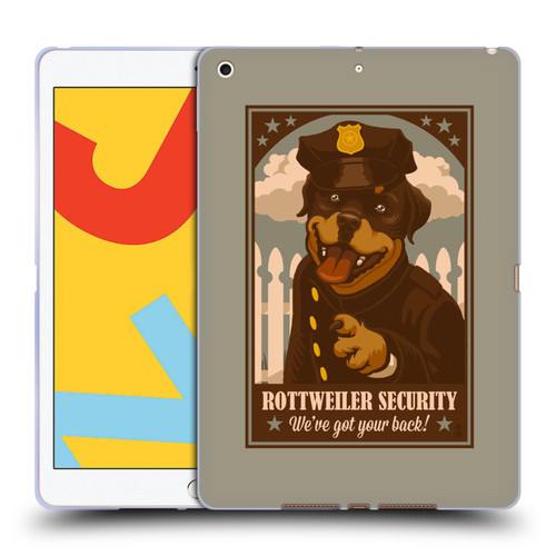 Lantern Press Dog Collection Rottweiller Security Soft Gel Case for Apple iPad 10.2 2019/2020/2021