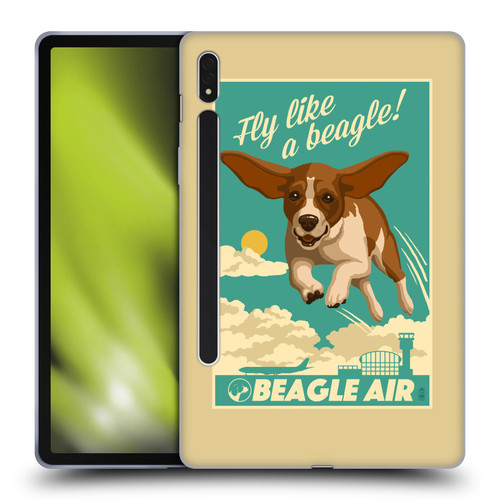 Lantern Press Dog Collection Fly Like A Beagle Soft Gel Case for Samsung Galaxy Tab S8
