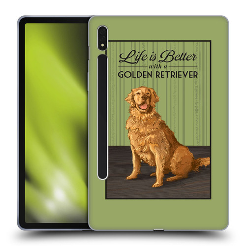 Lantern Press Dog Collection Life Is Better With A Golden Retriever Soft Gel Case for Samsung Galaxy Tab S8